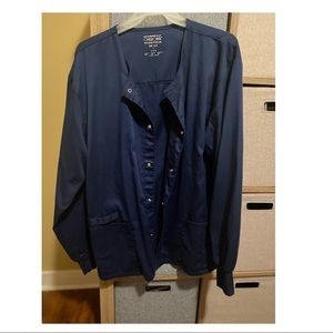 Cherokee scrub jacket- workwear flex (navy)
